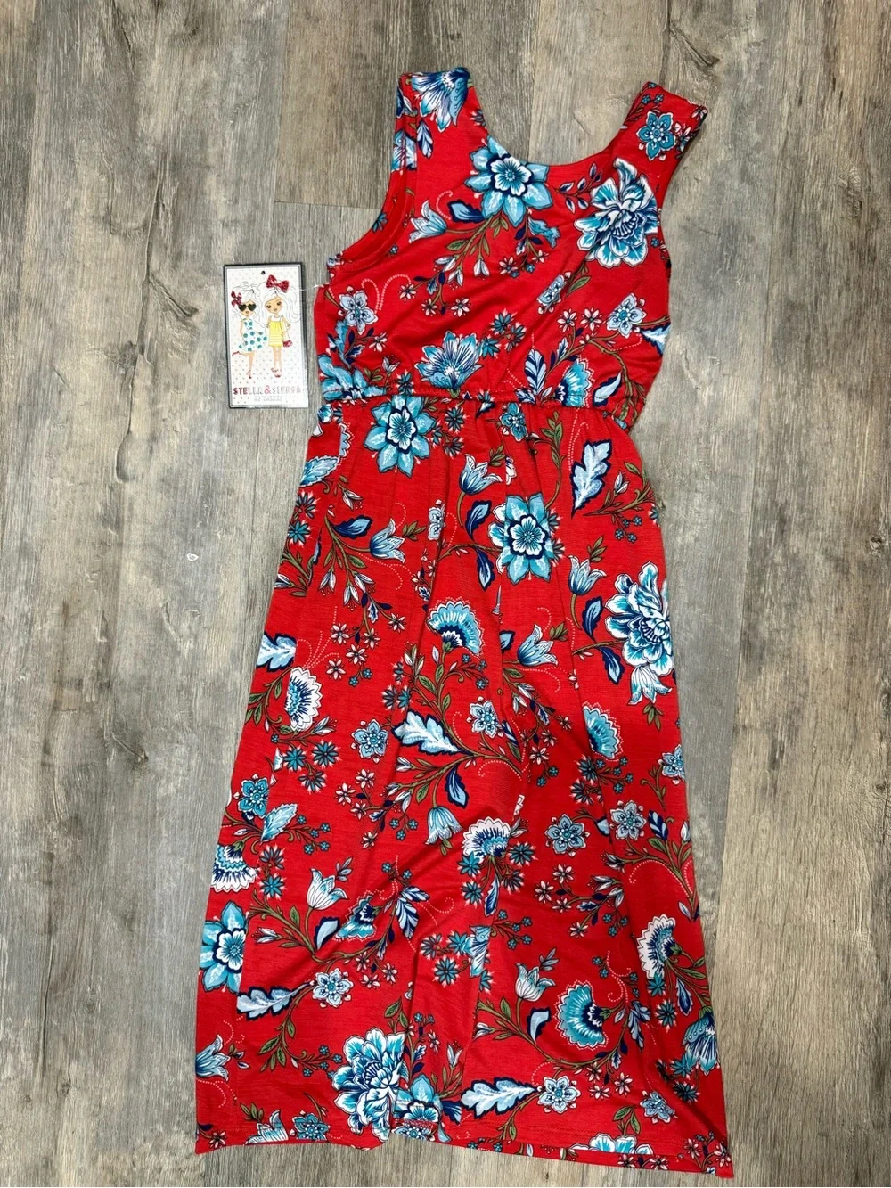 Trixxi Red Floral Dress NWOT